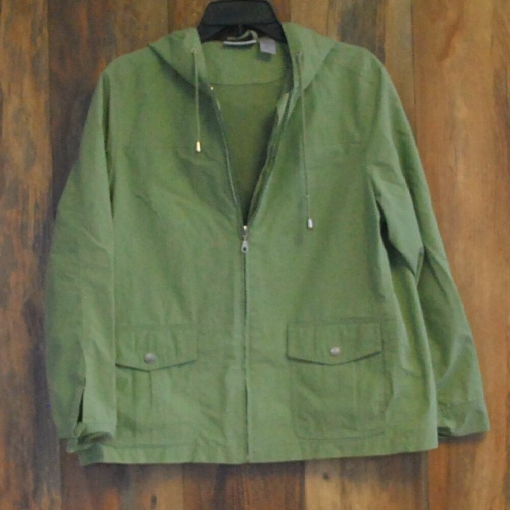 Alfred Dunner Light Green Mint Windbreaker Jacket Size 12